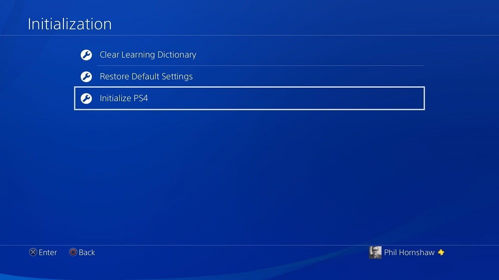 how to factory reset a ps4 playstation 4 initialization