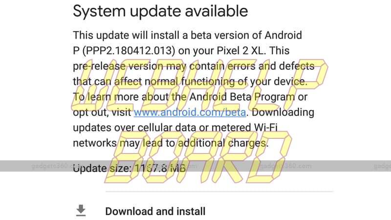 android p google pixel 2 download install Android P