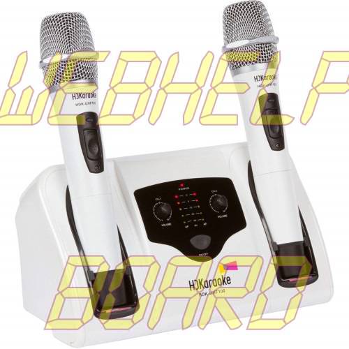 HDKaraoke HDK-UHF 100 Professional UHF Dual-Channel Rechargeable Wireless Microphone System