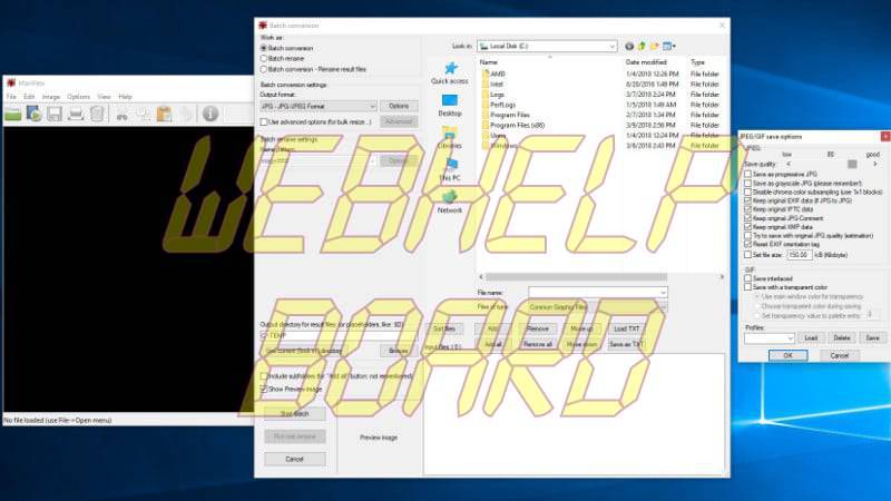 irfanview batch exif remove windows IrfanView