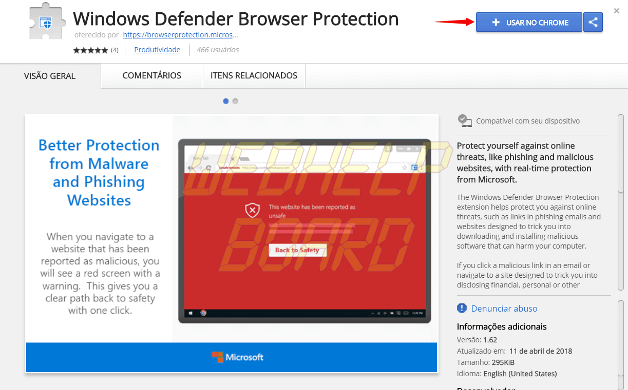 1 1 e1524166429230 - Tutorial: proteja-se de malwares com a extensão do Windows Defender para Google Chrome