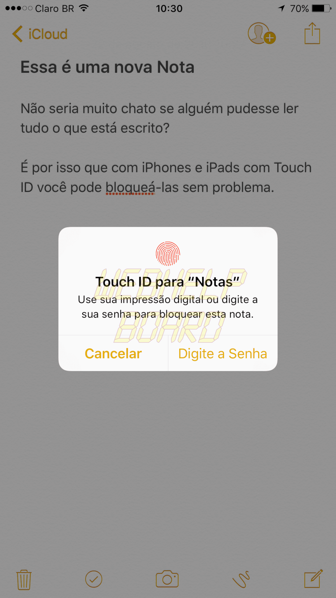 IMG 0784 - Tutorial: Como bloquear uma nota no iPhone ou iPad