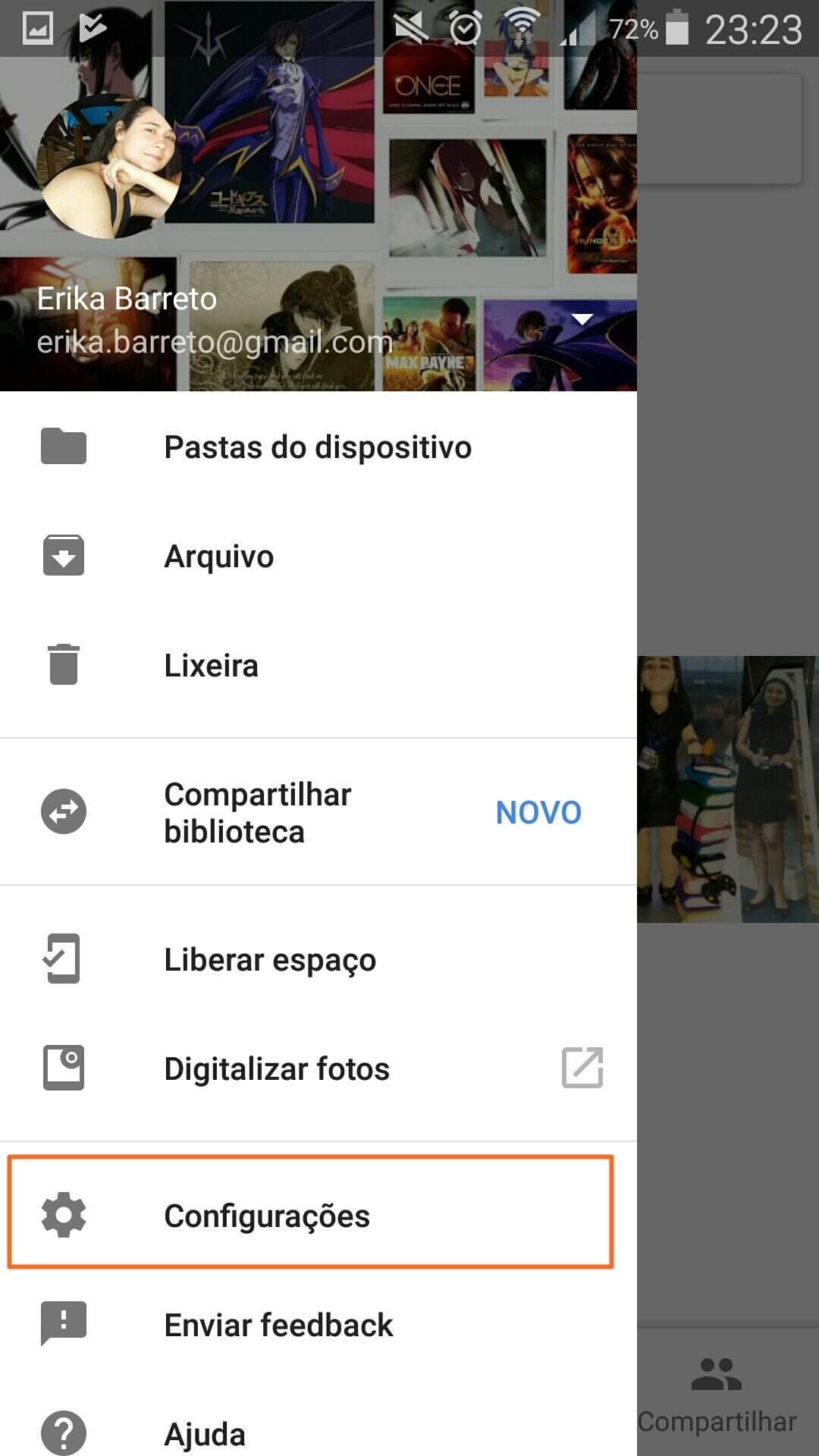 2 Configurações - Tutorial: Impedindo que o Google+ Auto Backup salve fotos do Whatsapp