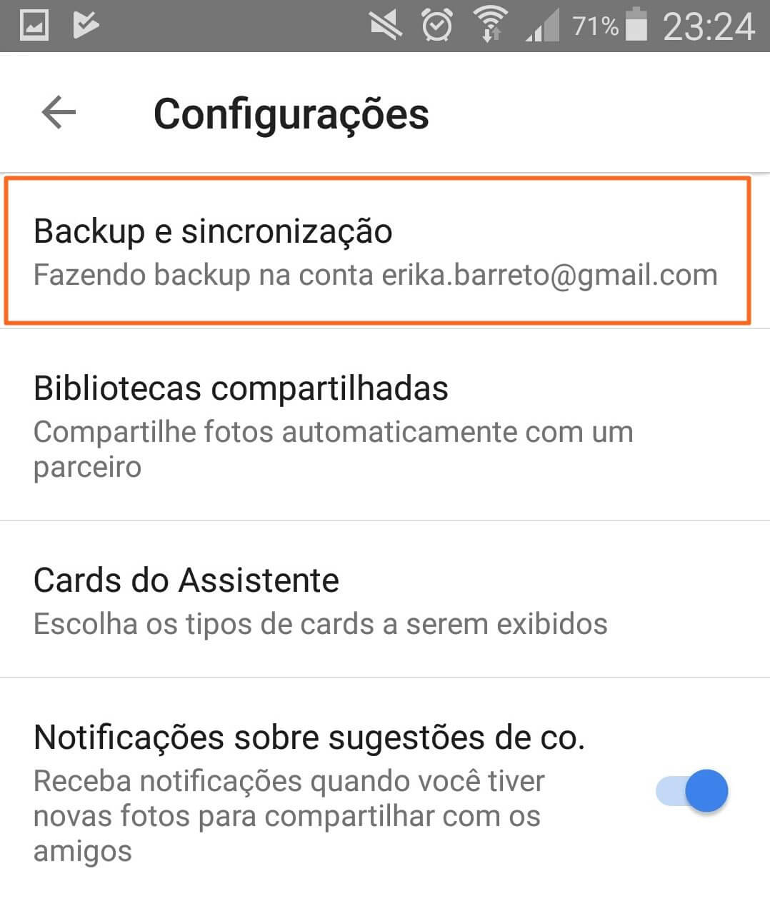 3 Backup e sincronização - Tutorial: Impedindo que o Google+ Auto Backup salve fotos do Whatsapp