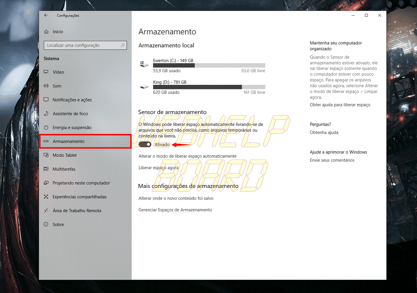 Passo 3 - Como limpar seu disco com a nova ferramenta automática do Windows 10