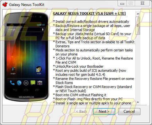 Snap 2012.03.30 10h23m39s 002  - Galaxy Nexus Toolkit: todas as ferramentas num único lugar